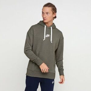 Nike olive heathered Hoodie with White embroidered Logo